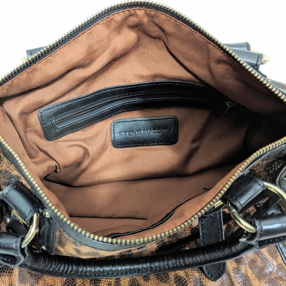 Steve Madden Leopard Printrint Satchel - Picture 7 of 8
